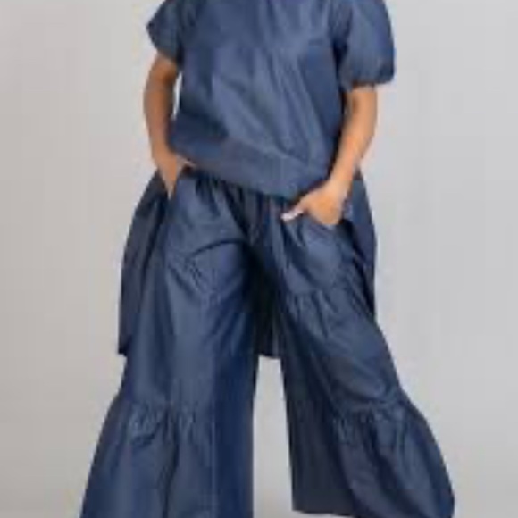 Delta Sigma Theta pearl 2 pc pant set - Picture 3 of 4